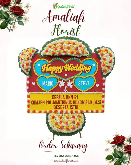 Papan Bunga Pernikahan Kudus